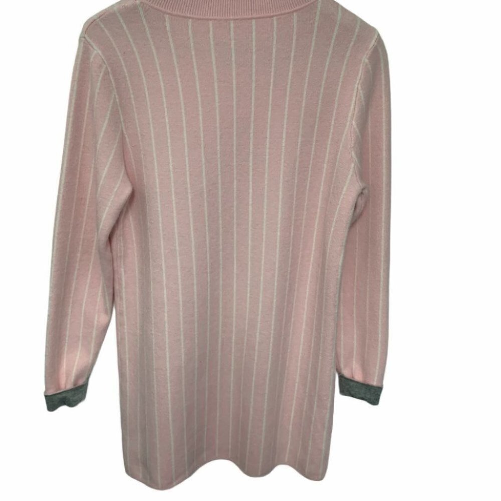PINK white Stripe  Harajuku style Sweater Dress small - Picture 3 of 3